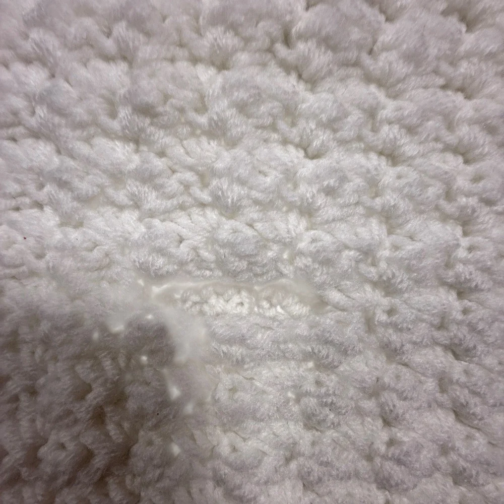 Handmade White Crocheted Baby Bunting Coat |‎ Newborn Infant Hooded Cocoon